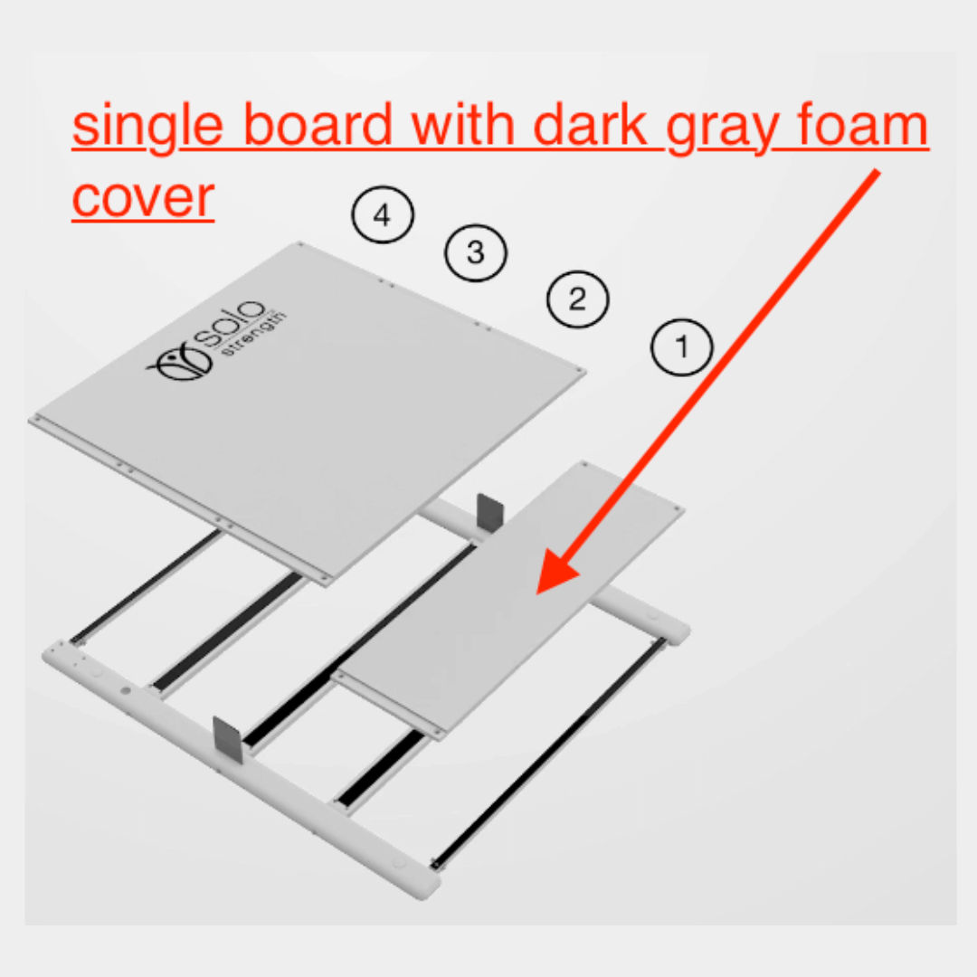 Base Board Replacement (single with foam cover dark gray)