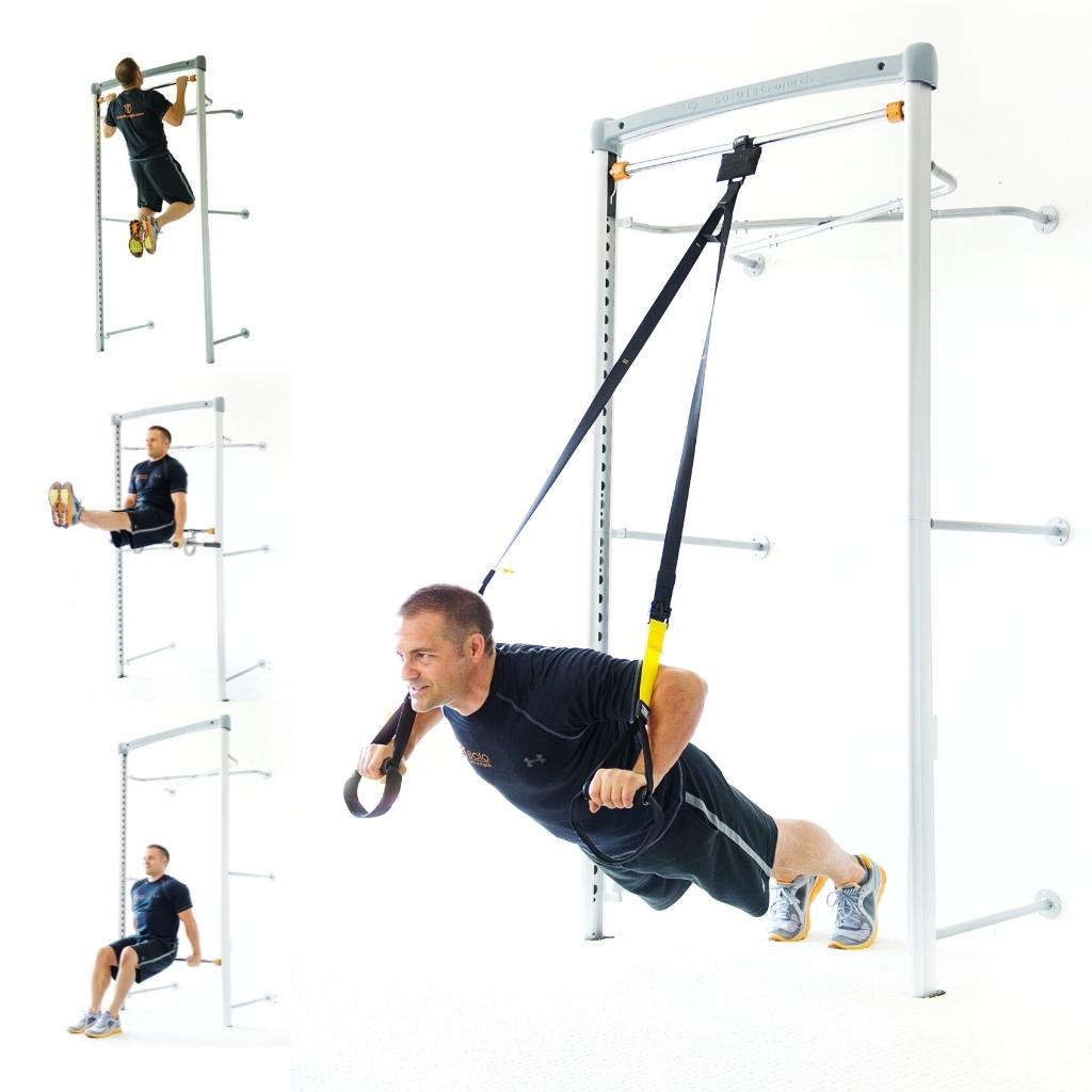 Wall Mounted Gym Adjustable Height Pull Chin Up Dip Bars