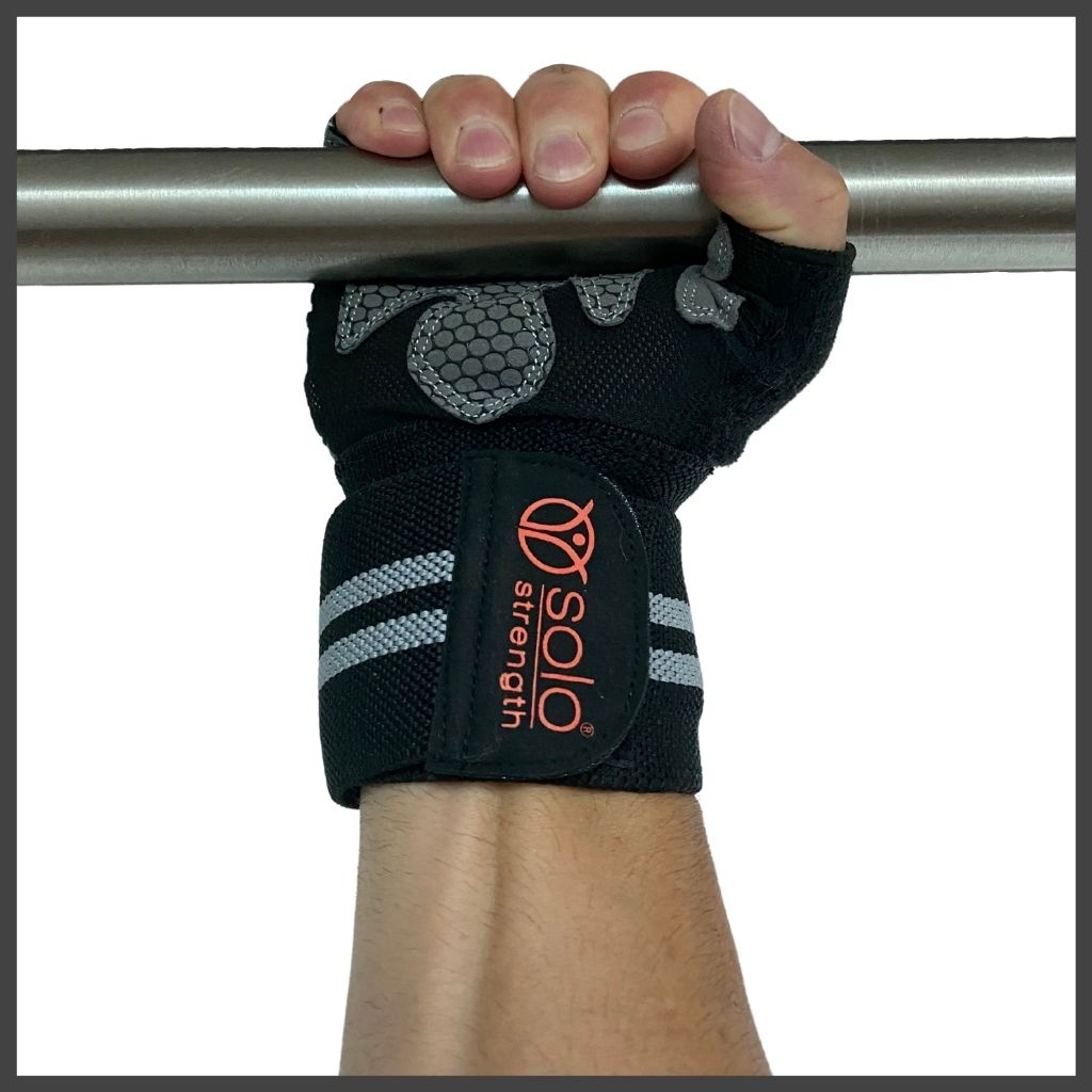 Lightweight and strong grip highly breathable powergrip training weight lifting gloves with wrist support - SoloStrength