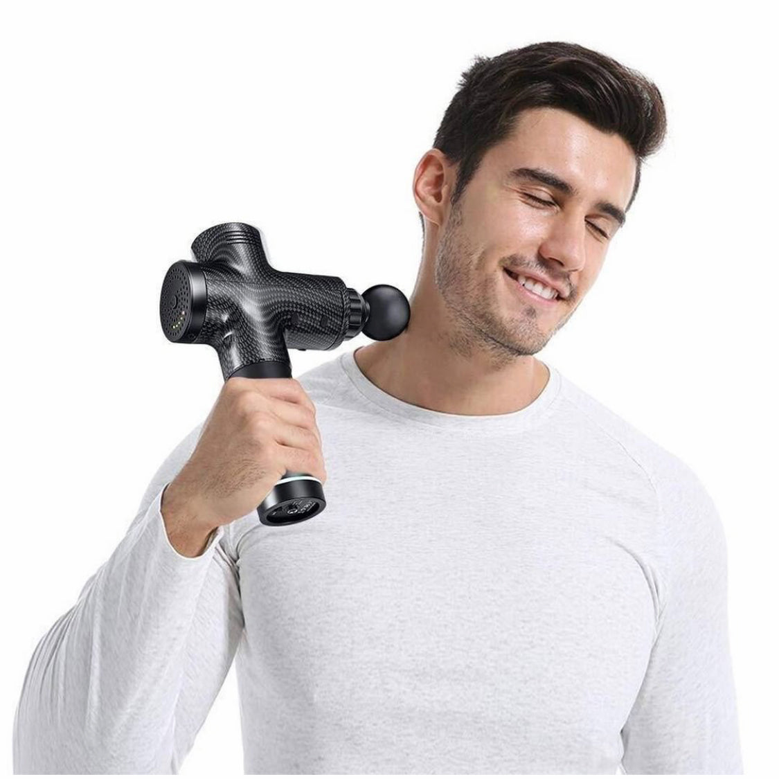 Carbon Fibre massage gun up to 3 hours massage time for home and professional use