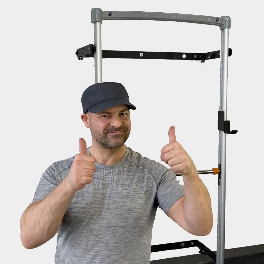 Wall Gym Pull Up Rack System with JCups Foldup Bodyweight Training Equipment by SoloStrength